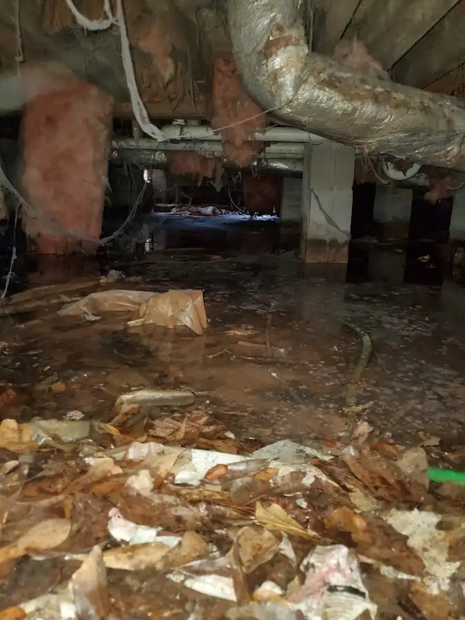 Crawl space flood assessment for Commercial Water Damage Restoration in Rincon Valley